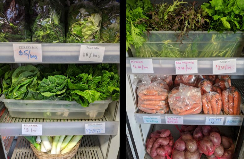 Red Dog Farm offers an alternative to going to a busy grocery store: stop by the farmstand for fresh produce.
